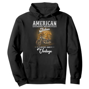 Native American Motorcycle Indian Bikers Club Classic And Vintage Hoodie TS14 Black Print Your Wear
