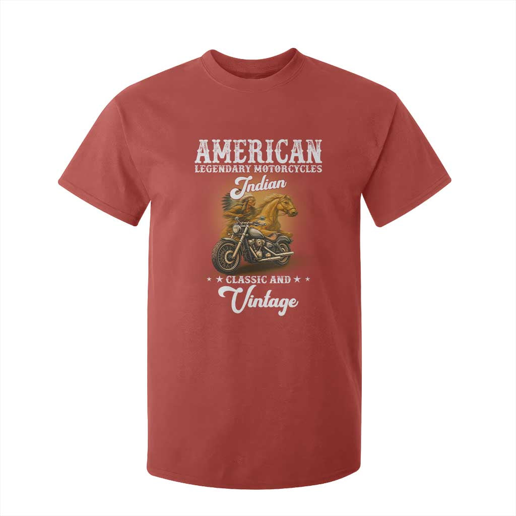 Native American Motorcycle Indian Bikers Club Classic And Vintage T Shirt For Kid TS14 Red Print Your Wear