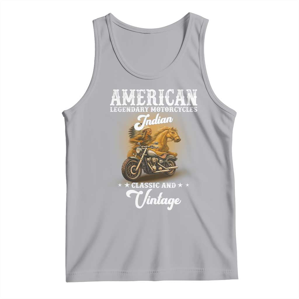 Native American Motorcycle Indian Bikers Club Classic And Vintage Tank Top TS14 Athletic Heather Print Your Wear