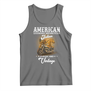 Native American Motorcycle Indian Bikers Club Classic And Vintage Tank Top TS14 Black Heather Print Your Wear