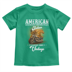 Native American Motorcycle Indian Bikers Club Classic And Vintage Toddler T Shirt TS14 Irish Green Print Your Wear