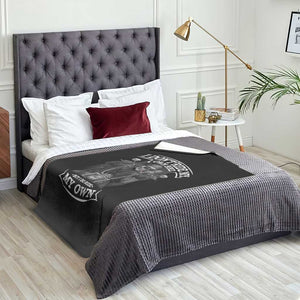 African American Motorcycle Throw Blanket Skeleton Biker TS14 Print Your Wear