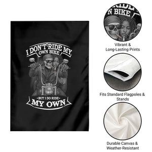 African American Motorcycle Garden Flag Skeleton Biker TS14 Print Your Wear