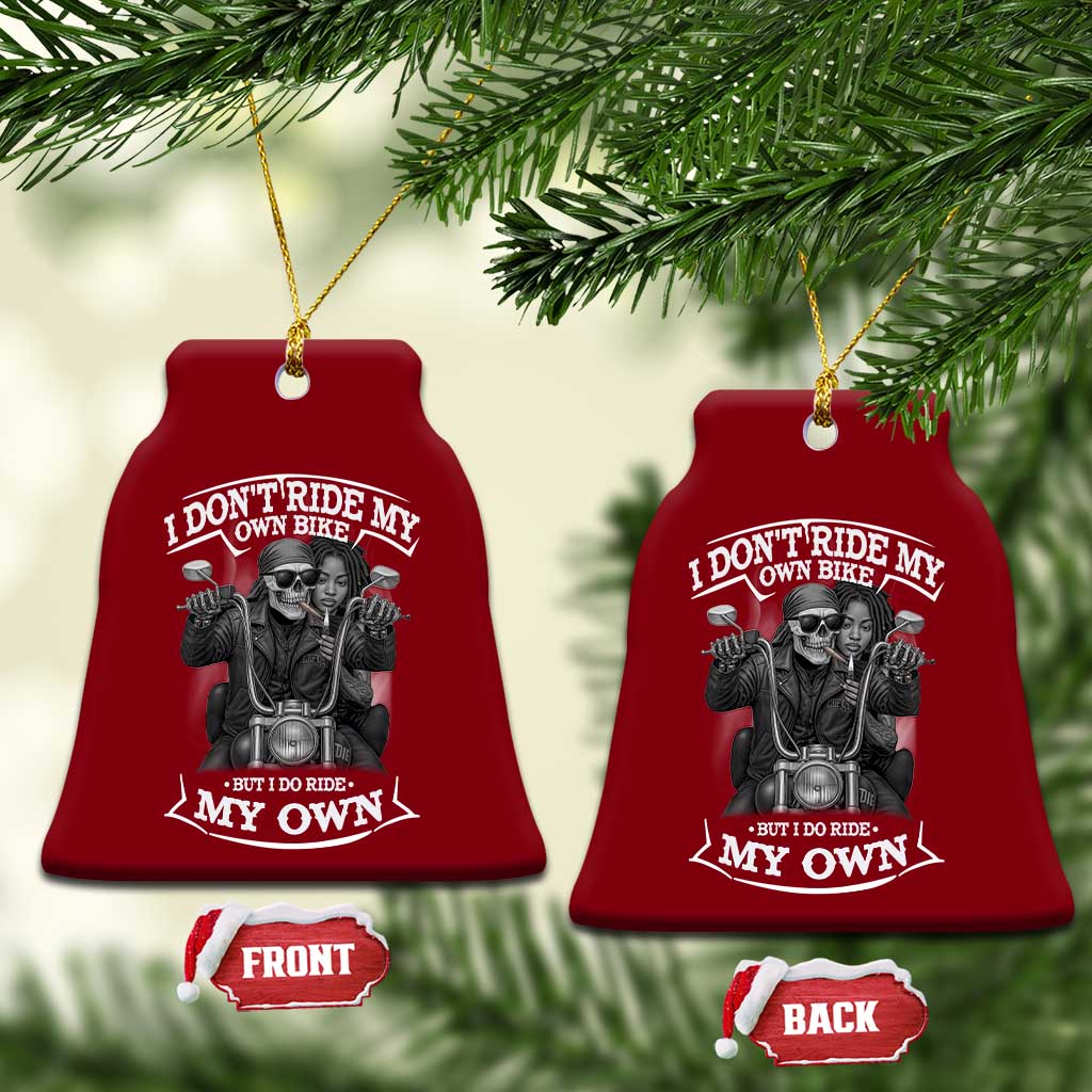 African American Motorcycle Ceramic Ornament Skeleton Biker TS14 Print Your Wear