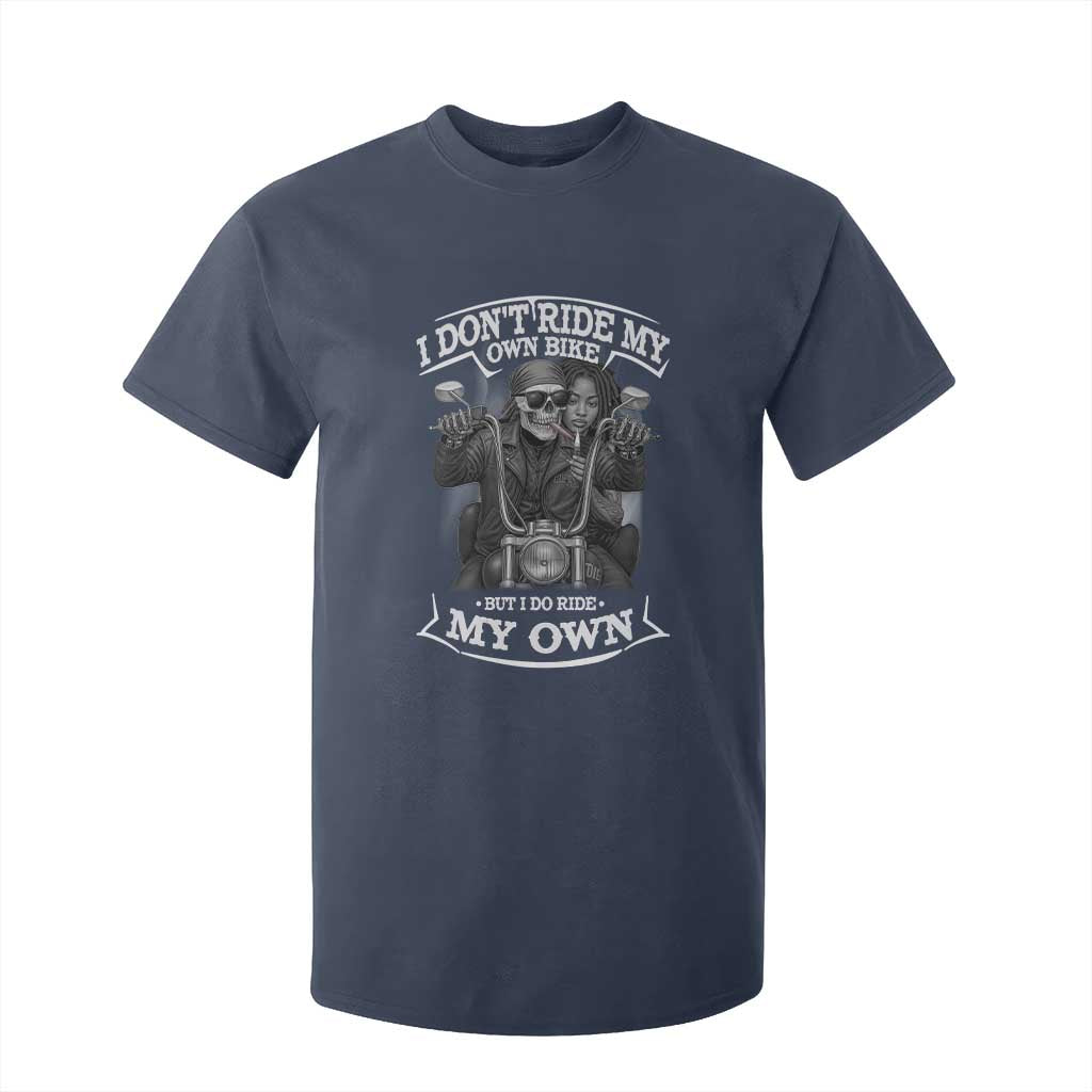 African American Motorcycle T Shirt For Kid Skeleton Biker TS14 Navy Print Your Wear