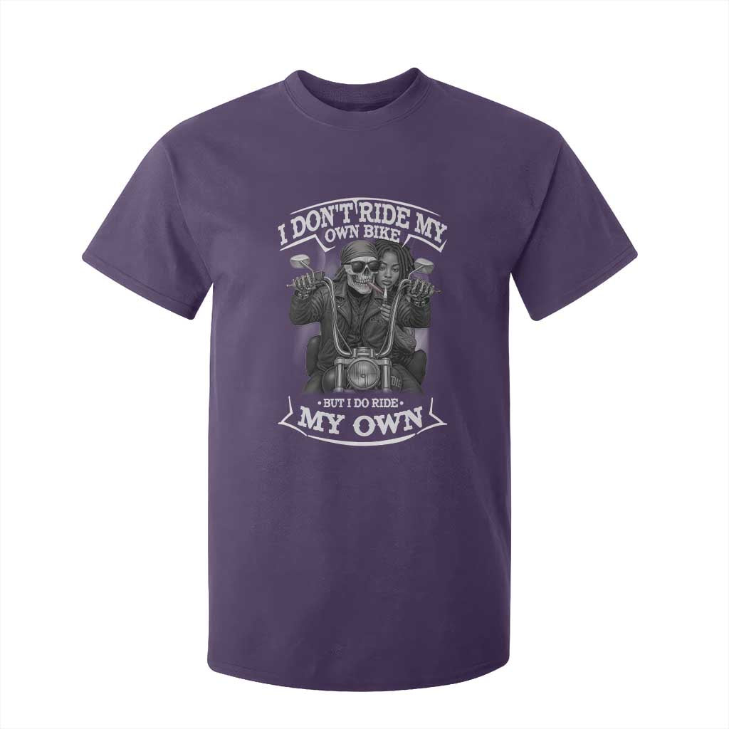 African American Motorcycle T Shirt For Kid Skeleton Biker TS14 Purple Print Your Wear