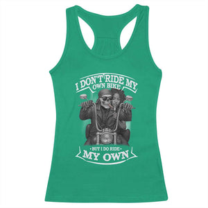 African American Motorcycle Racerback Tank Top Skeleton Biker TS14 Irish Green Print Your Wear