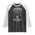African American Motorcycle Raglan Shirt Skeleton Biker TS14 Black White Print Your Wear