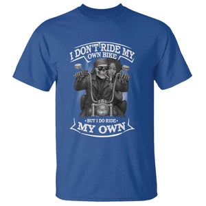 African American Motorcycle T Shirt Skeleton Biker TS14 Royal Blue Print Your Wear