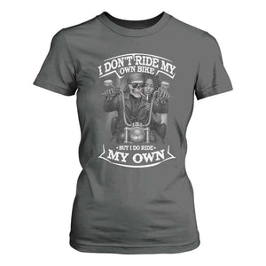 African American Motorcycle T Shirt For Women Skeleton Biker TS14 Dark Heather Print Your Wear
