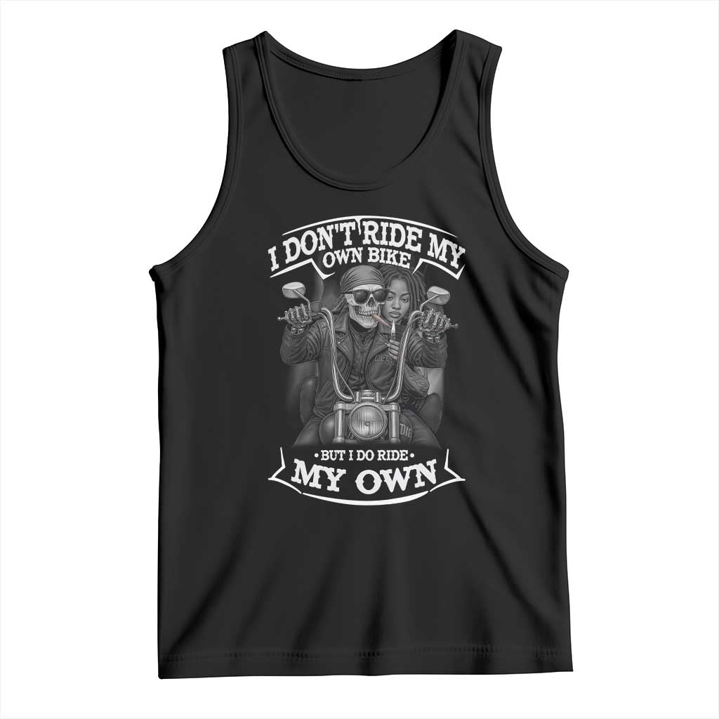 African American Motorcycle Tank Top Skeleton Biker TS14 Black Print Your Wear