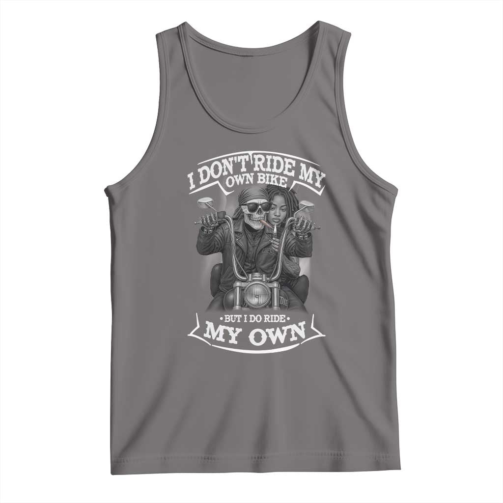 African American Motorcycle Tank Top Skeleton Biker TS14 Deep Heather Print Your Wear