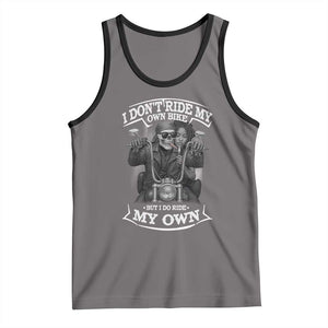 African American Motorcycle Tank Top Skeleton Biker TS14 Deep Heather Black Print Your Wear