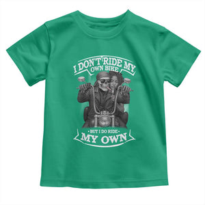 African American Motorcycle Toddler T Shirt Skeleton Biker TS14 Irish Green Print Your Wear