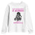 Funny Biker Woman Youth Sweatshirt Never Underestimate A Women On A Motorcycle TS14 White Print Your Wear