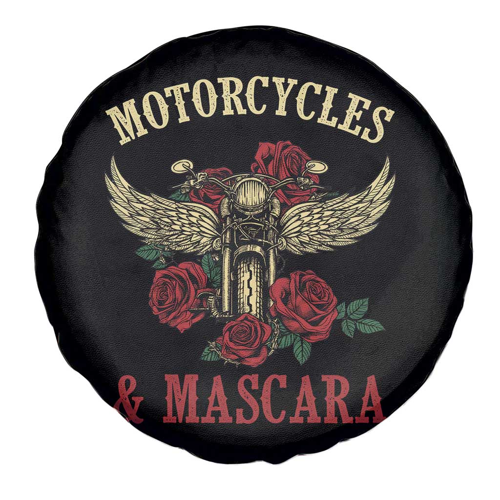 Motorcycle Women Biker Spare Tire Cover Motorcycles And Mascara Roses TS14 Print Your Wear