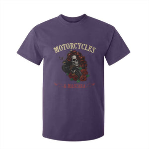 Skeleton Motorcycle Biker T Shirt For Kid Motorcycles And Mascara Roses TS14 Purple Print Your Wear
