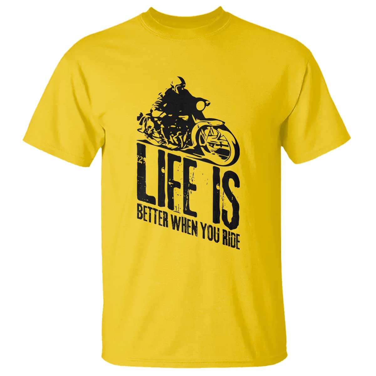 Funny Motorcycle Biker T Shirt Life Is Better When You Ride TS14 Daisy Print Your Wear