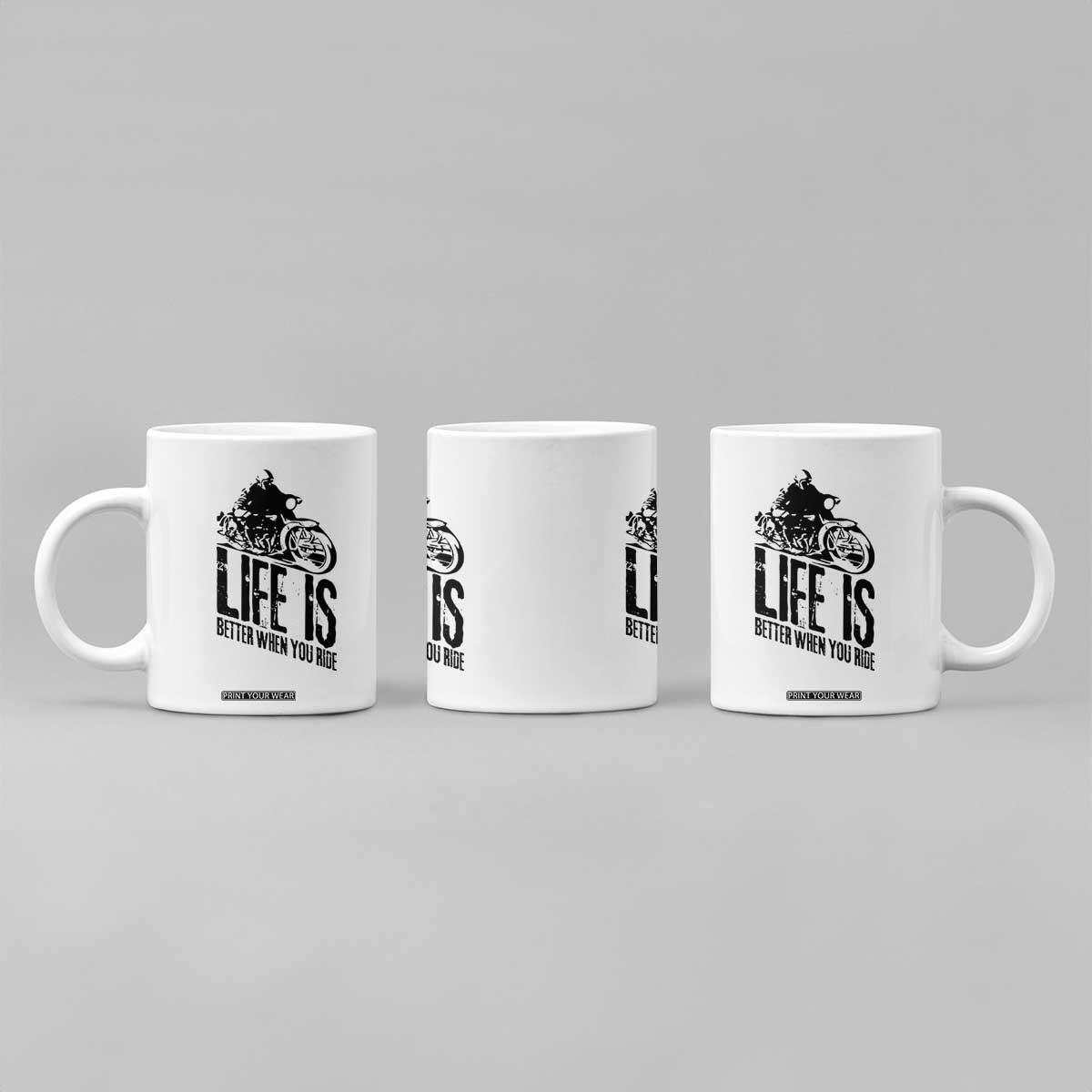 Funny Motorcycle Biker Coffee Mug Life Is Better When You Ride TS14 Print Your Wear