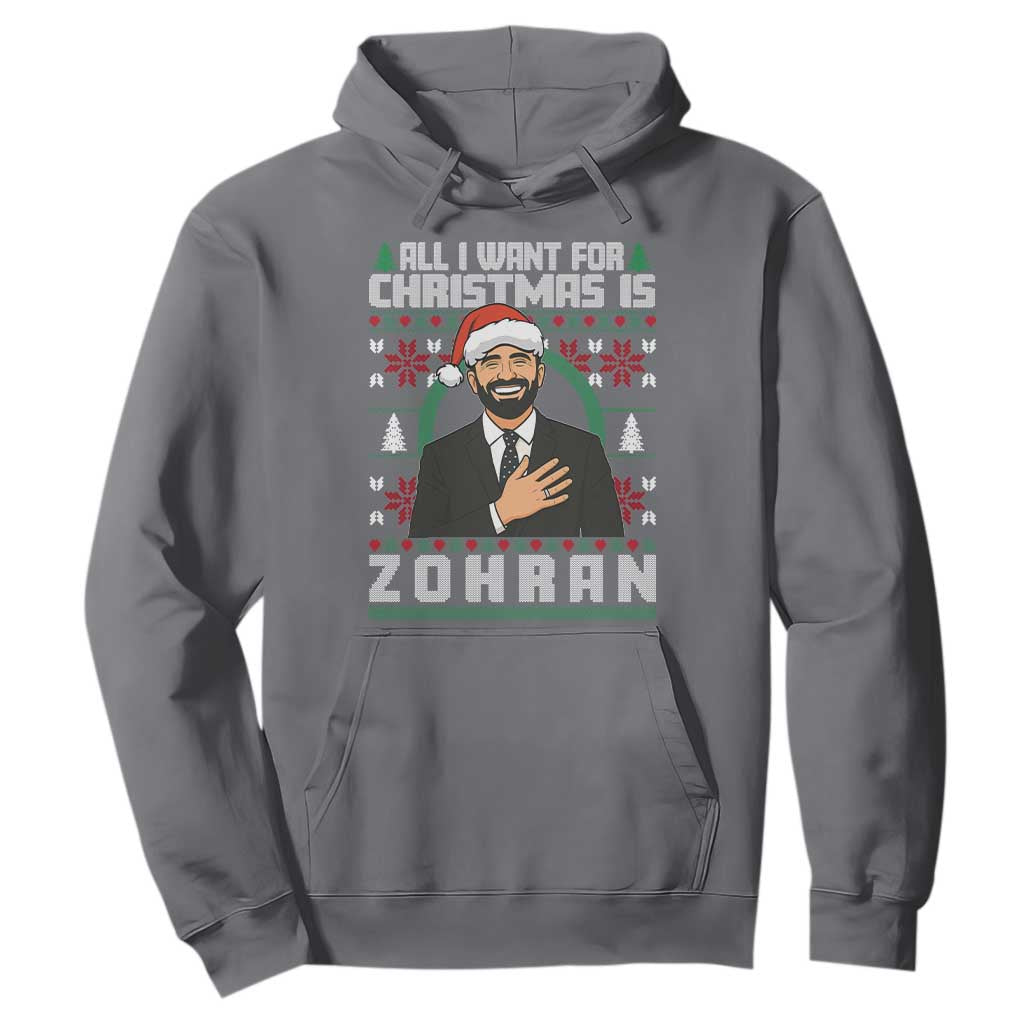 Zohran Mamdani Christmas Hoodie All I Want For Xmas Is New York City TS14 Charcoal Print Your Wear