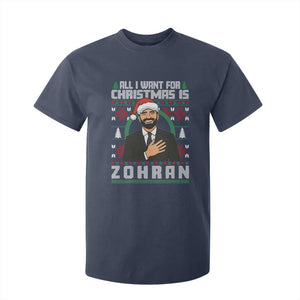 Zohran Mamdani Christmas T Shirt For Kid All I Want For Xmas Is New York City TS14 Navy Print Your Wear