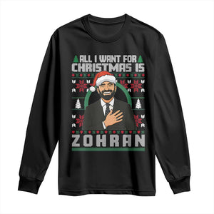 Zohran Mamdani Christmas Long Sleeve Shirt All I Want For Xmas Is New York City TS14 Black Print Your Wear
