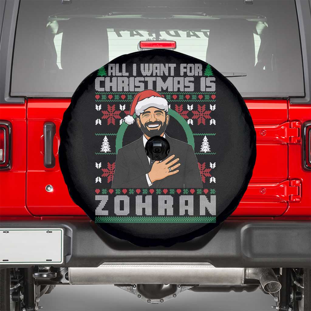 Zohran Mamdani Christmas Spare Tire Cover All I Want For Xmas Is New York City TS14 Black Print Your Wear