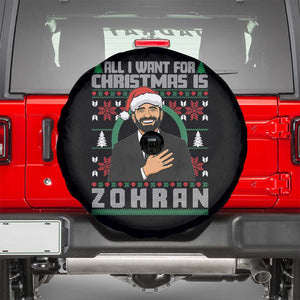 Zohran Mamdani Christmas Spare Tire Cover All I Want For Xmas Is New York City TS14 Black Print Your Wear