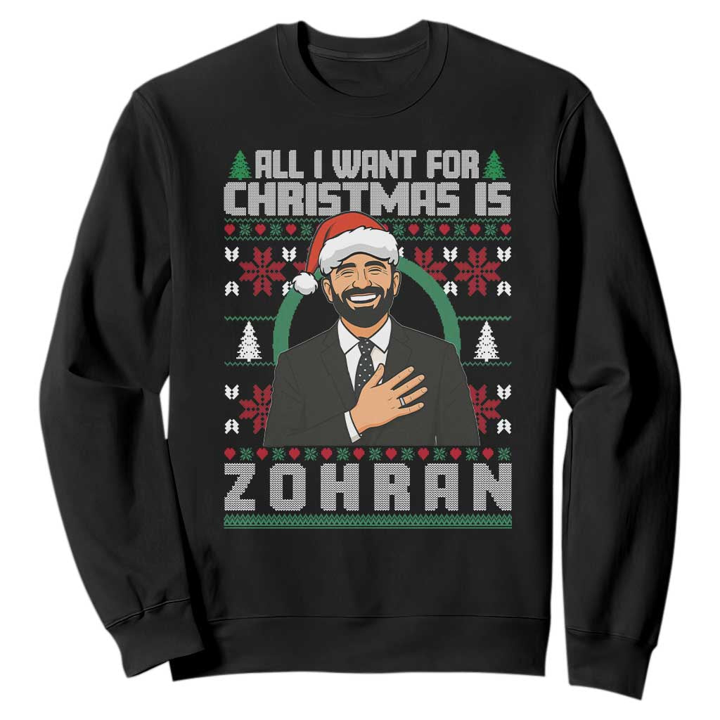 Zohran Mamdani Christmas Sweatshirt All I Want For Xmas Is New York City TS14 Black Print Your Wear