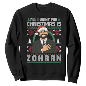 Zohran Mamdani Christmas Sweatshirt All I Want For Xmas Is New York City TS14 Black Print Your Wear