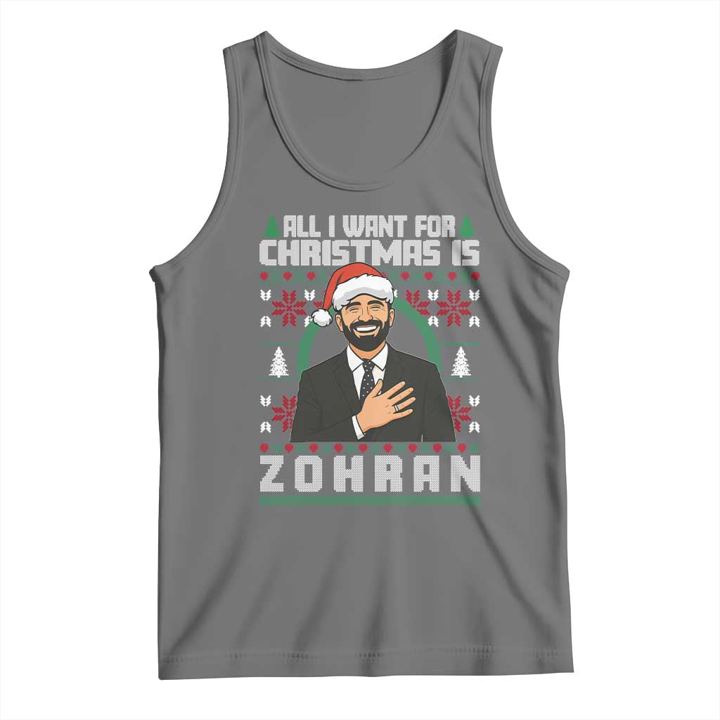 Zohran Mamdani Christmas Tank Top All I Want For Xmas Is New York City TS14 Black Heather Print Your Wear