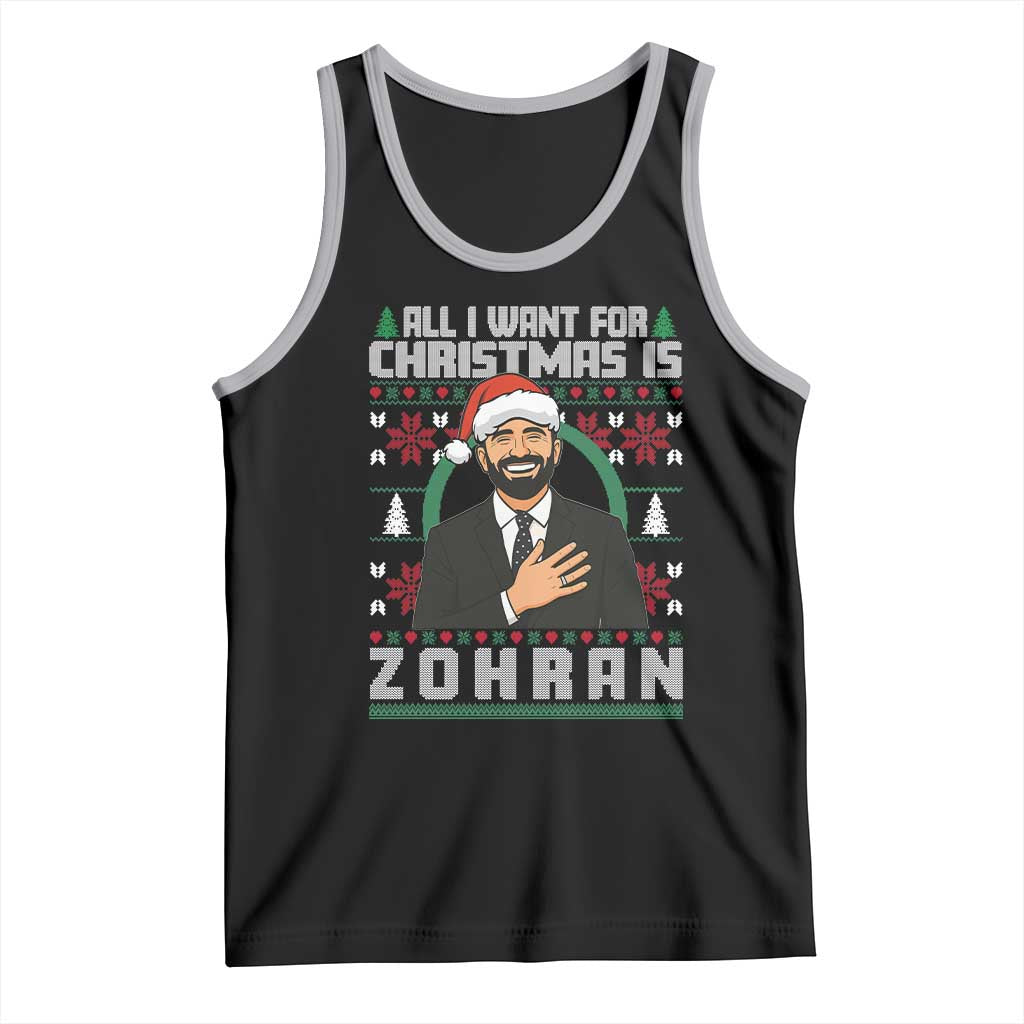 Zohran Mamdani Christmas Tank Top All I Want For Xmas Is New York City TS14 Black Athletic Heather Print Your Wear