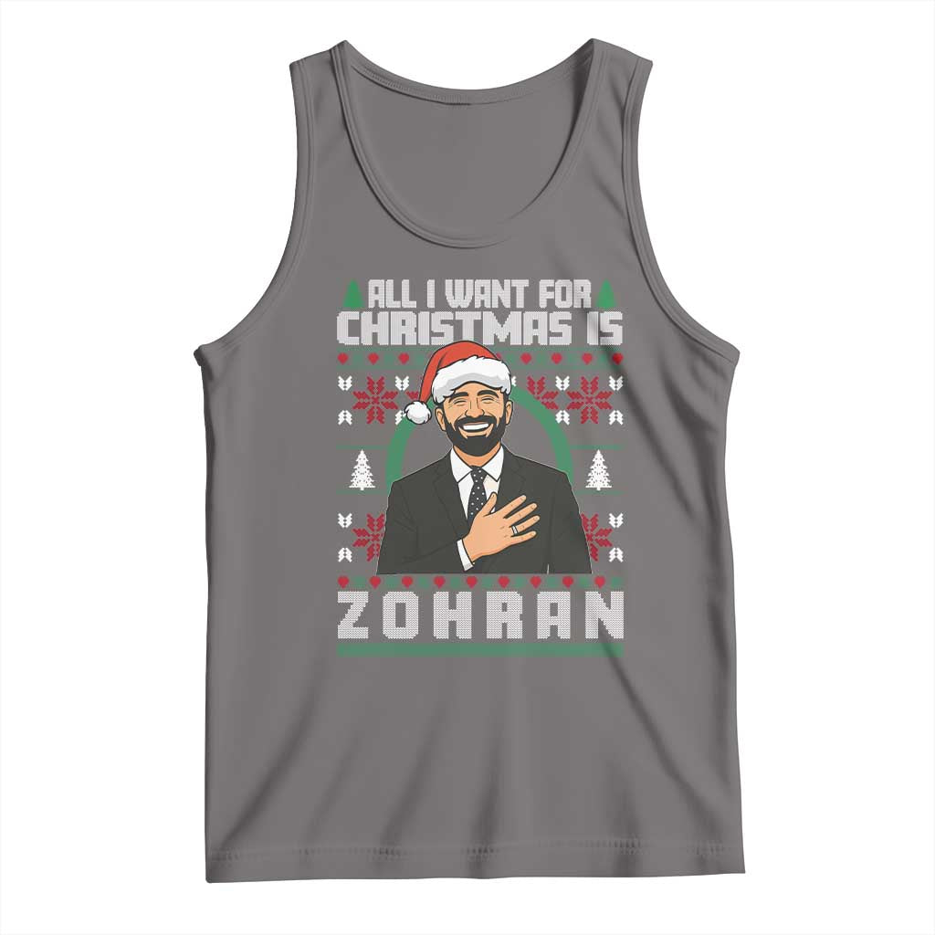 Zohran Mamdani Christmas Tank Top All I Want For Xmas Is New York City TS14 Deep Heather Print Your Wear