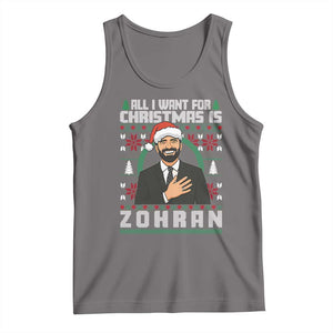 Zohran Mamdani Christmas Tank Top All I Want For Xmas Is New York City TS14 Deep Heather Print Your Wear