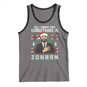 Zohran Mamdani Christmas Tank Top All I Want For Xmas Is New York City TS14 Deep Heather Black Print Your Wear