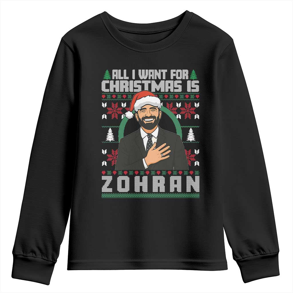 Zohran Mamdani Christmas Youth Sweatshirt All I Want For Xmas Is New York City TS14 Black Print Your Wear