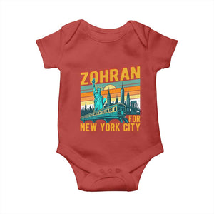 Zohran Mamdani NYC Mayor Baby Onesie TS14 Red Print Your Wear