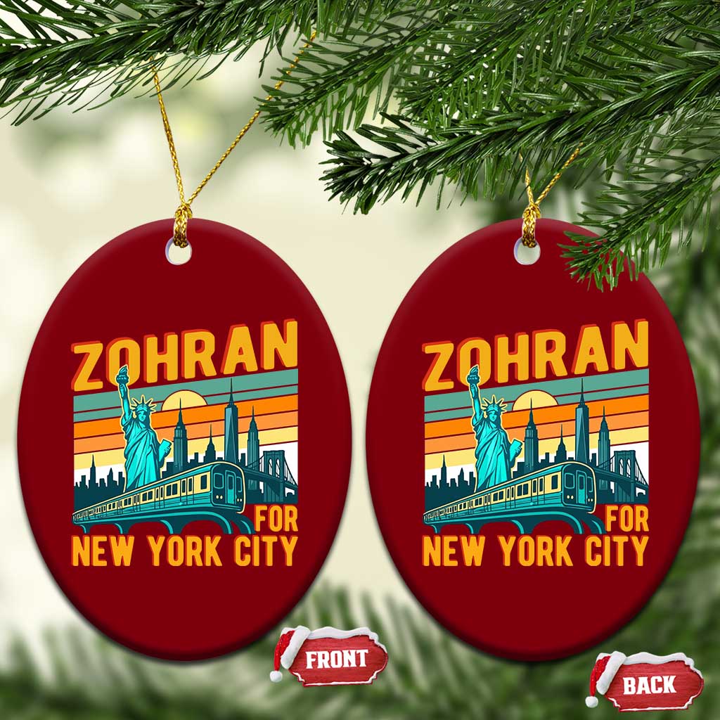 Zohran Mamdani NYC Mayor Ceramic Ornament TS14 Print Your Wear