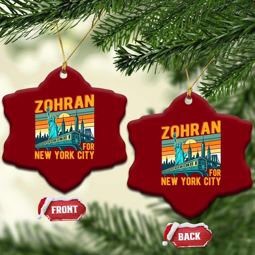 Zohran Mamdani NYC Mayor Ceramic Ornament TS14 Print Your Wear