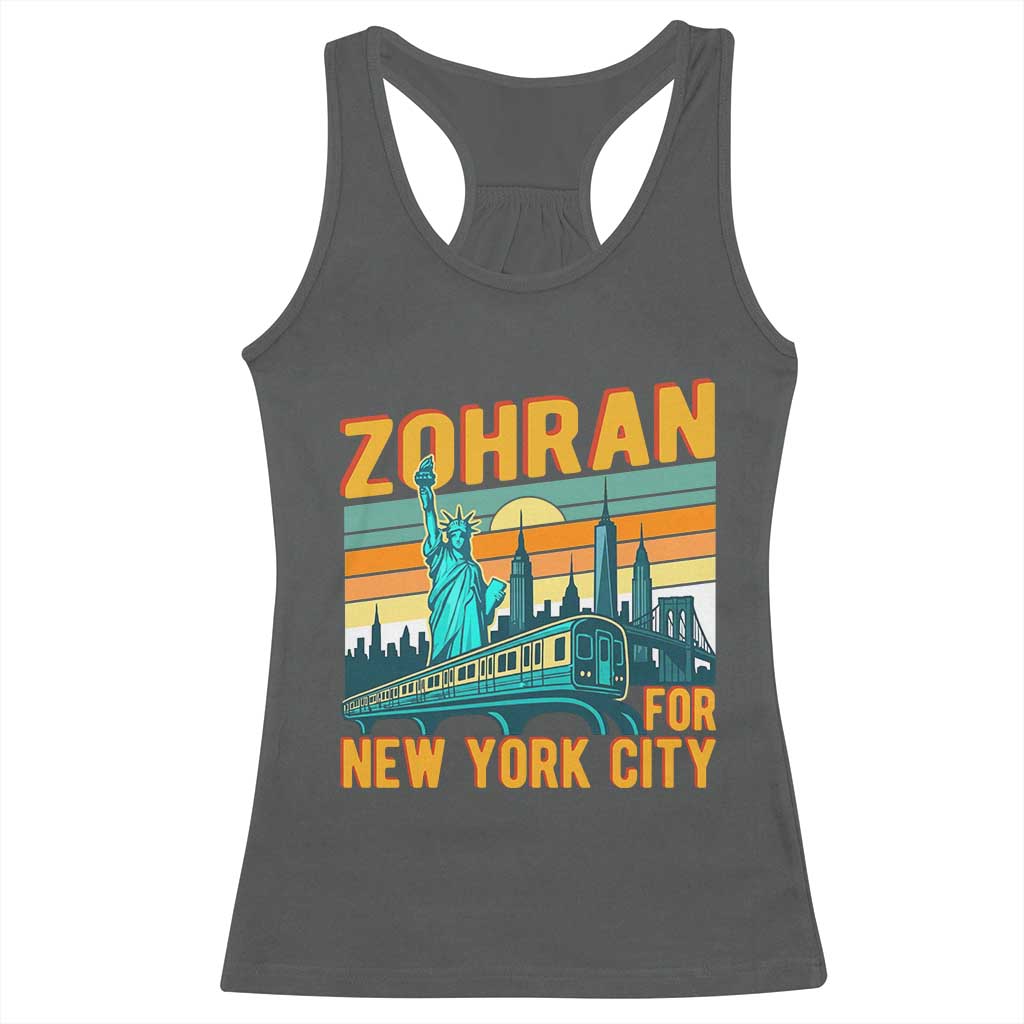 Zohran Mamdani NYC Mayor Racerback Tank Top TS14 Dark Heather Print Your Wear