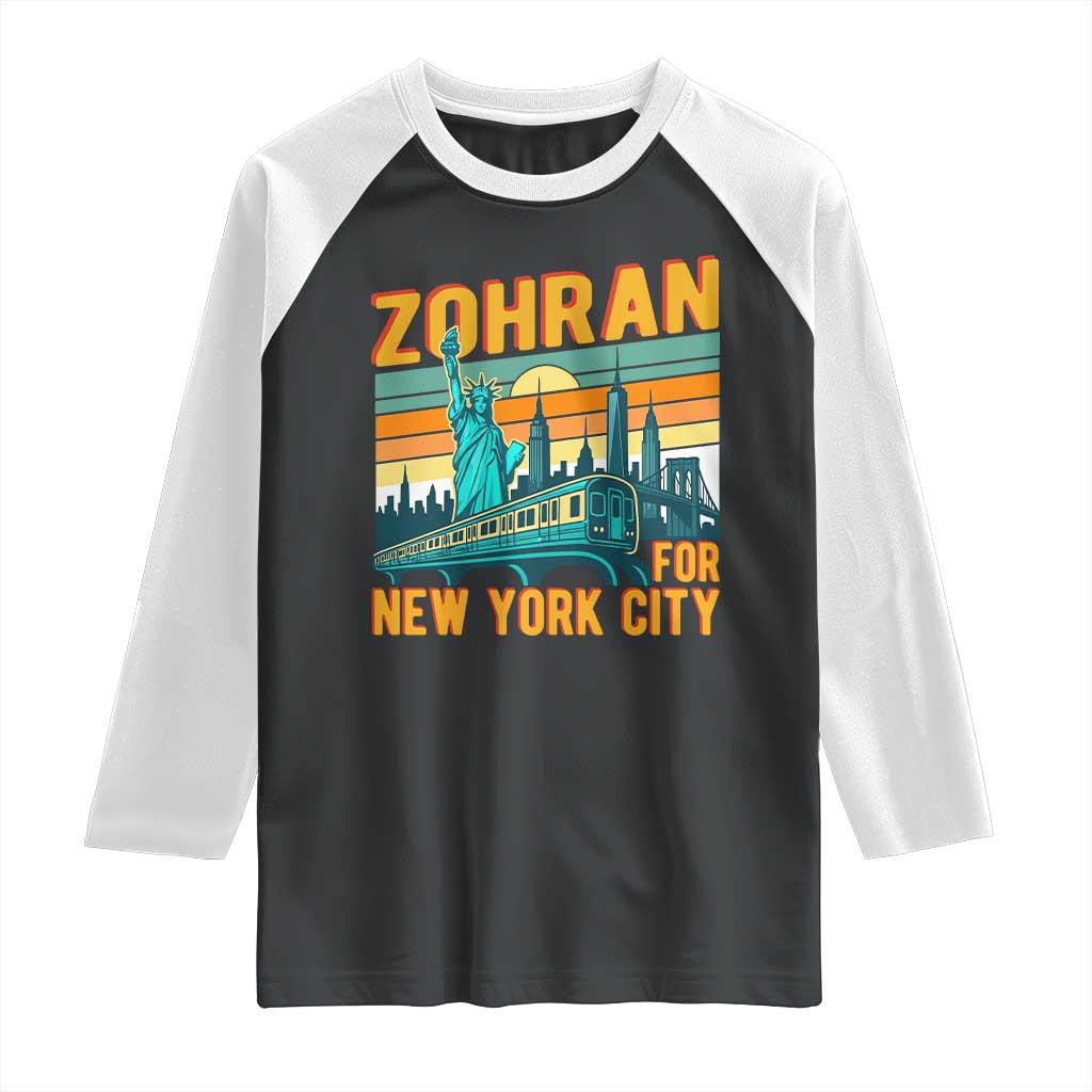 Zohran Mamdani NYC Mayor Raglan Shirt TS14 Black White Print Your Wear