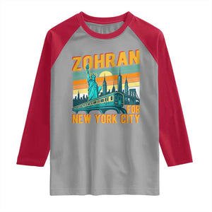 Zohran Mamdani NYC Mayor Raglan Shirt TS14 Sport Gray Red Print Your Wear