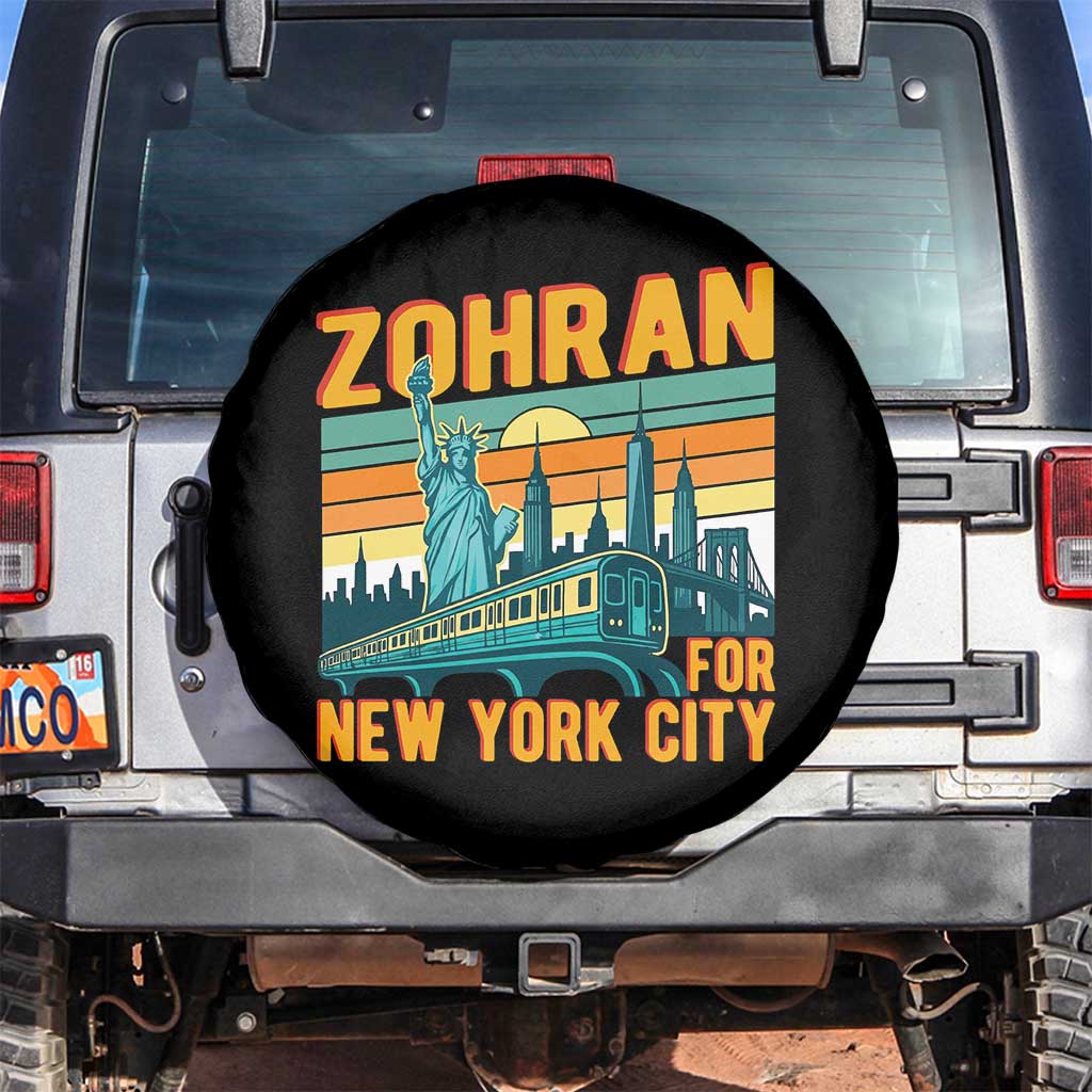Zohran Mamdani NYC Mayor Spare Tire Cover TS14 No hole Black Print Your Wear