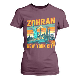 Zohran Mamdani NYC Mayor T Shirt For Women TS14 Maroon Print Your Wear