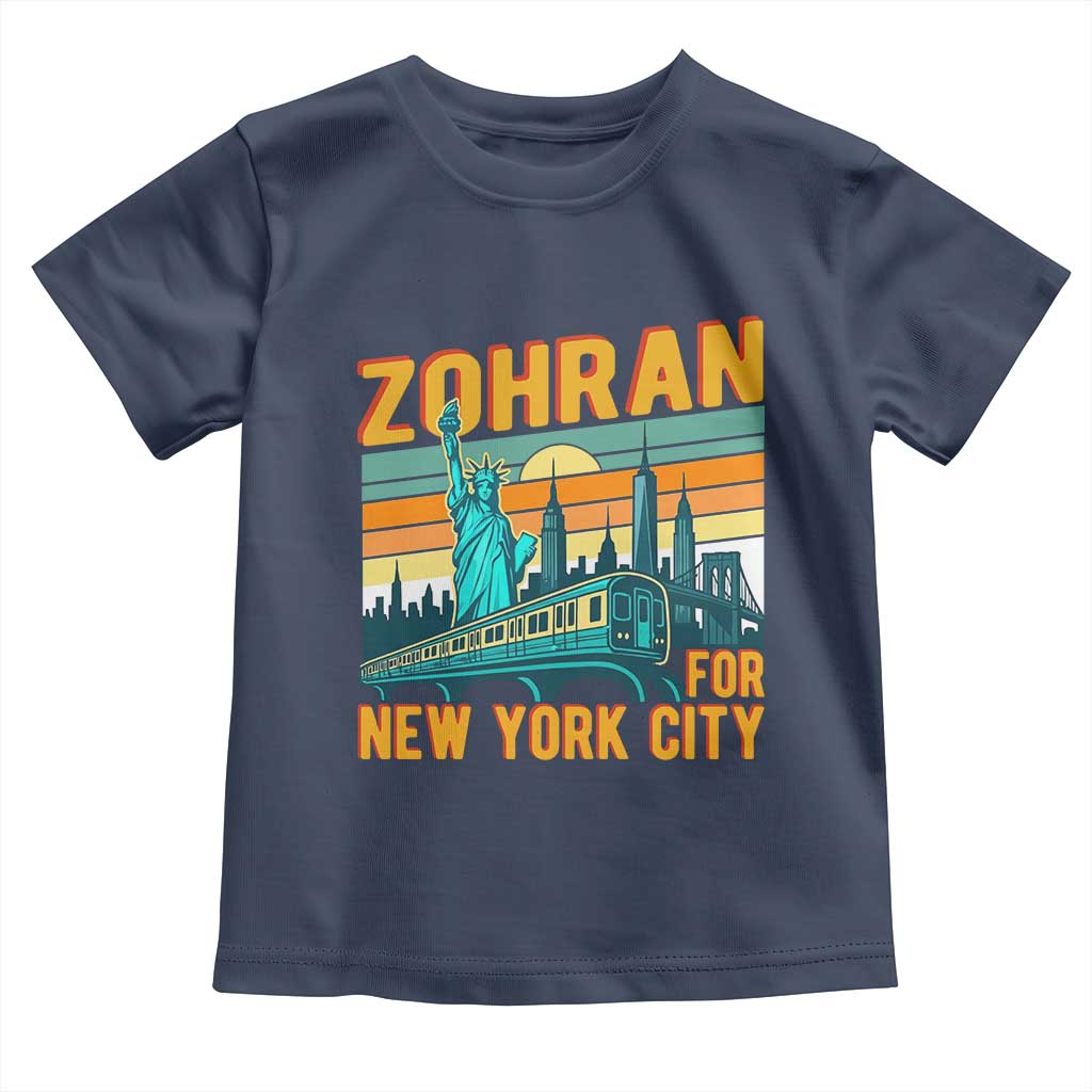 Zohran Mamdani NYC Mayor Toddler T Shirt TS14 Navy Print Your Wear