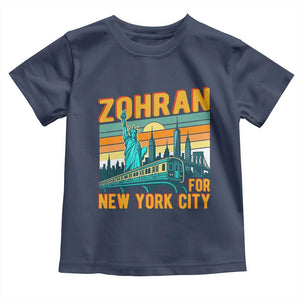 Zohran Mamdani NYC Mayor Toddler T Shirt TS14 Navy Print Your Wear