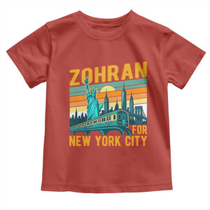 Zohran Mamdani NYC Mayor Toddler T Shirt TS14 Red Print Your Wear