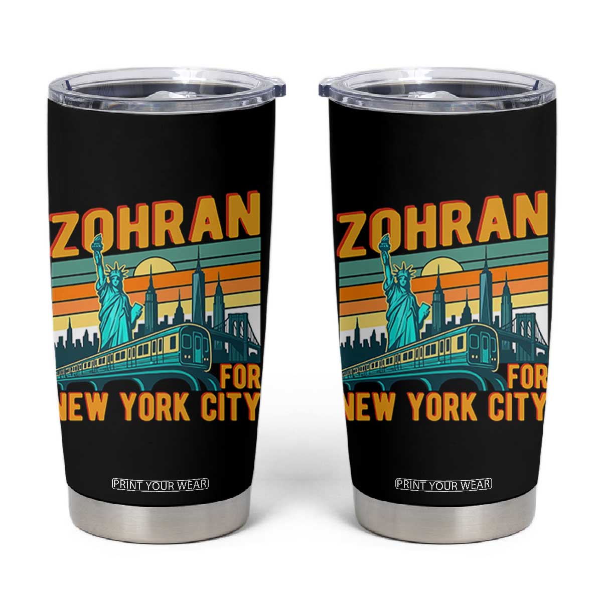 Zohran Mamdani NYC Mayor Tumbler Cup TS14 Black Print Your Wear