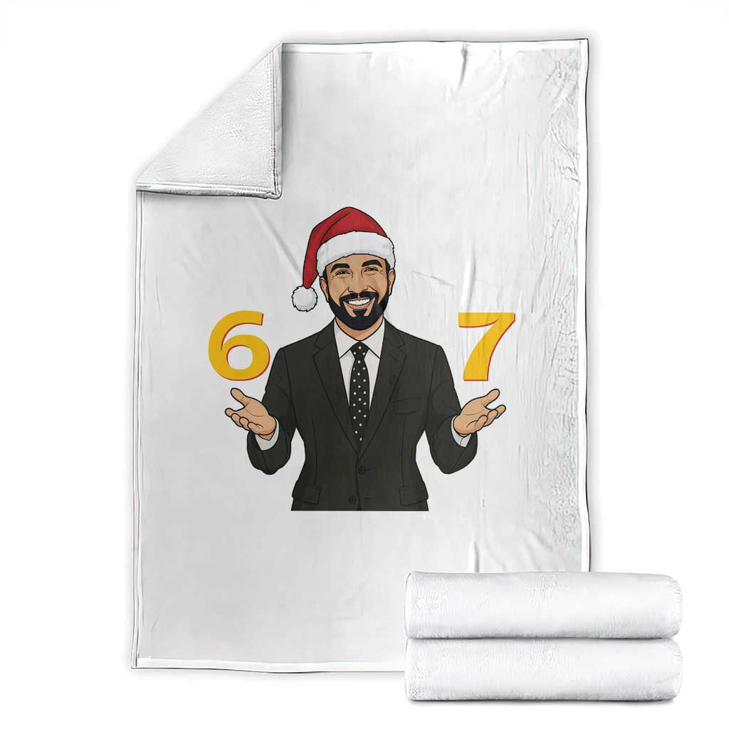 67 Six Seven Zohran Mamdani Christmas Throw Blanket TS14 White Print Your Wear