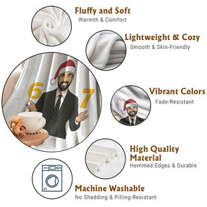 67 Six Seven Zohran Mamdani Christmas Throw Blanket TS14 Print Your Wear